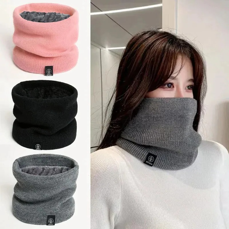 Muffler Men Wool - Модный женский вязаный шарф, однотонный, похожий