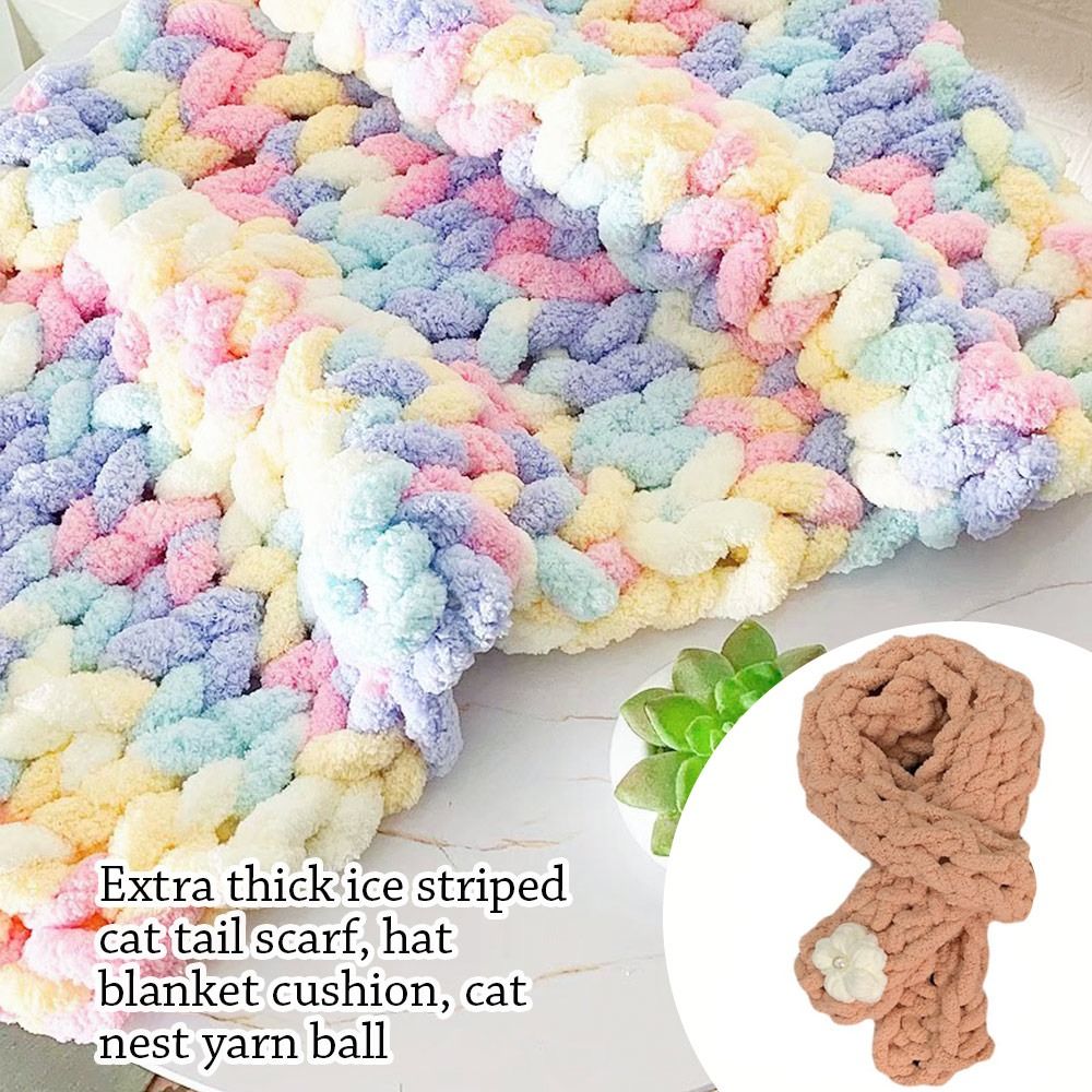250 г/шар, разноцветная Синель – обзор и цена Woven Scarf Blanket
