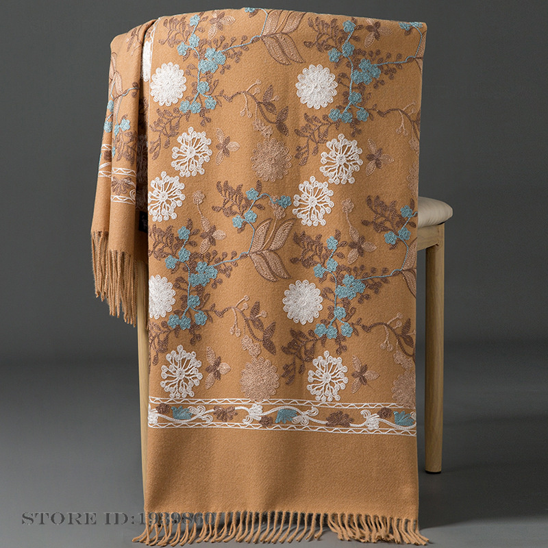 Женский кашемировый пашминовый – обзор и цена Woven Scarf Blanket